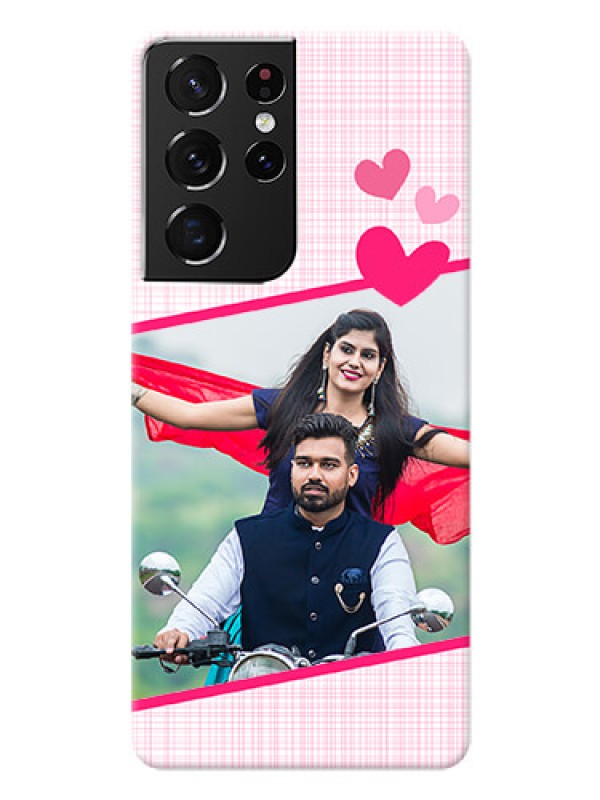 Custom Galaxy S21 Ultra Personalised Phone Cases: Love Shape Heart Design