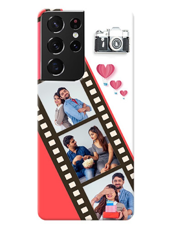 Custom Galaxy S21 Ultra custom phone covers: 3 Image Holder with Film Reel