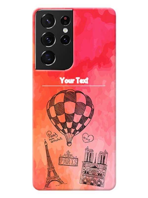 Custom Galaxy S21 Ultra Personalized Mobile Covers: Paris Theme Design
