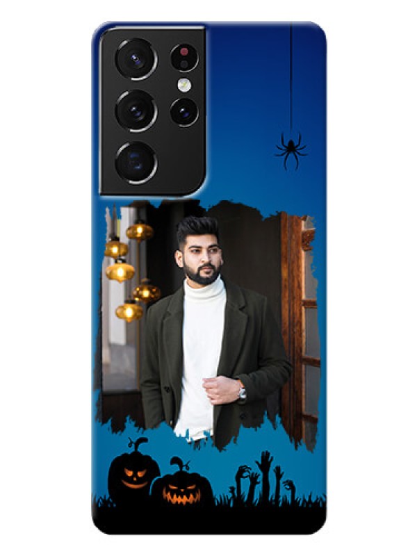 Custom Galaxy S21 Ultra mobile cases online with pro Halloween design 