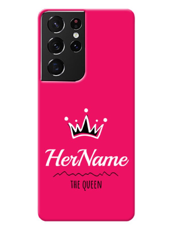 Custom Galaxy S21 Ultra Queen Phone Case with Name