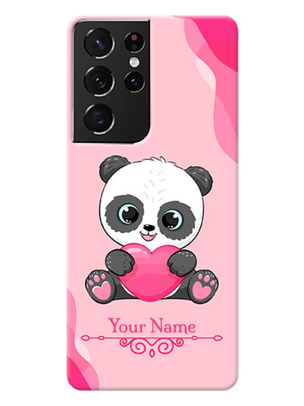 Custom Galaxy S21 Ultra Mobile Back Covers: Cute Panda Design