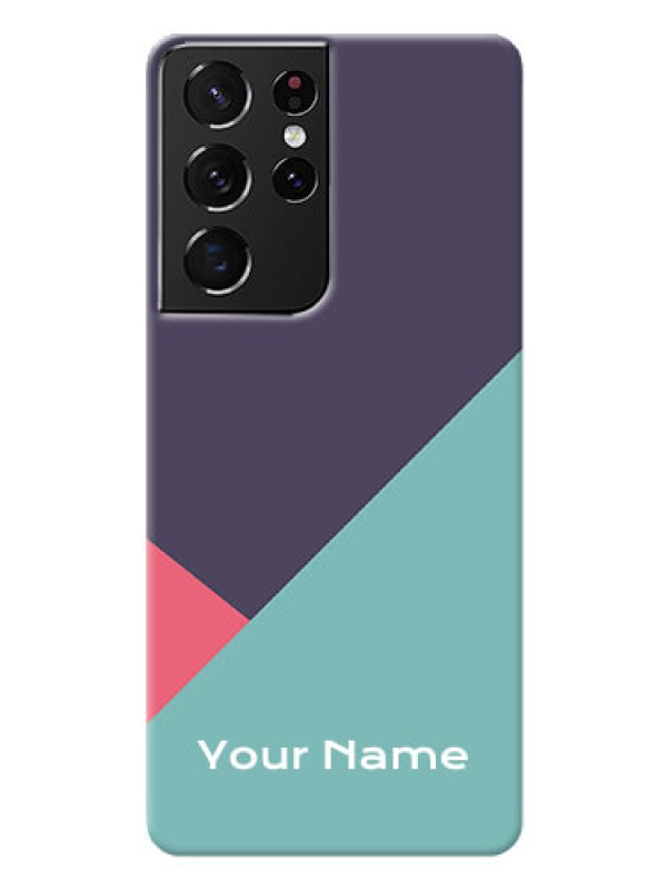 Custom Galaxy S21 Ultra Custom Phone Cases: Tri  Color abstract Design