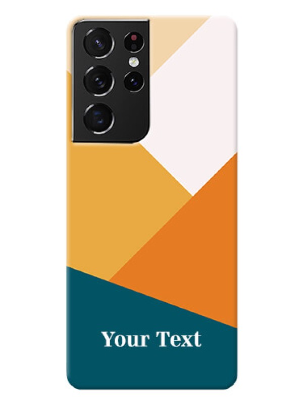 Custom Galaxy S21 Ultra Custom Phone Cases: Stacked Multi-colour Design