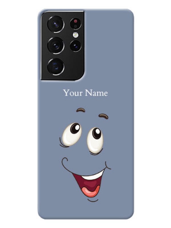 Custom Galaxy S21 Ultra Phone Back Covers: Laughing Cartoon Face Design