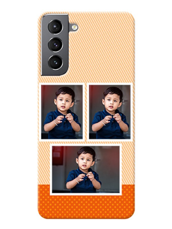 Custom Galaxy S21 Mobile Back Covers: Bulk Photos Upload Design