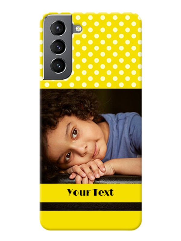 Custom Galaxy S21 Custom Mobile Covers: Bright Yellow Case Design