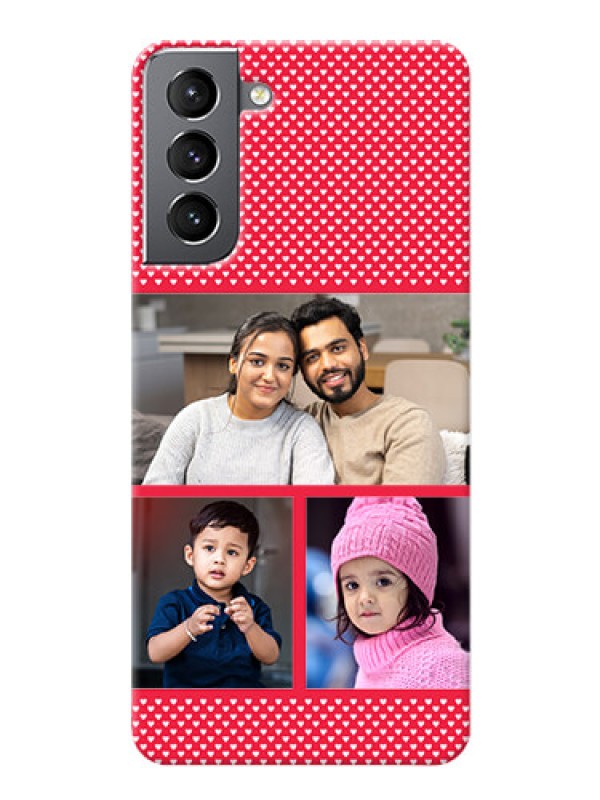 Custom Galaxy S21 mobile back covers online: Bulk Pic Upload Design