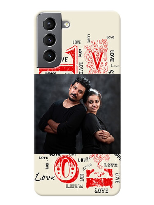 Custom Galaxy S21 mobile cases online: Trendy Love Design Case