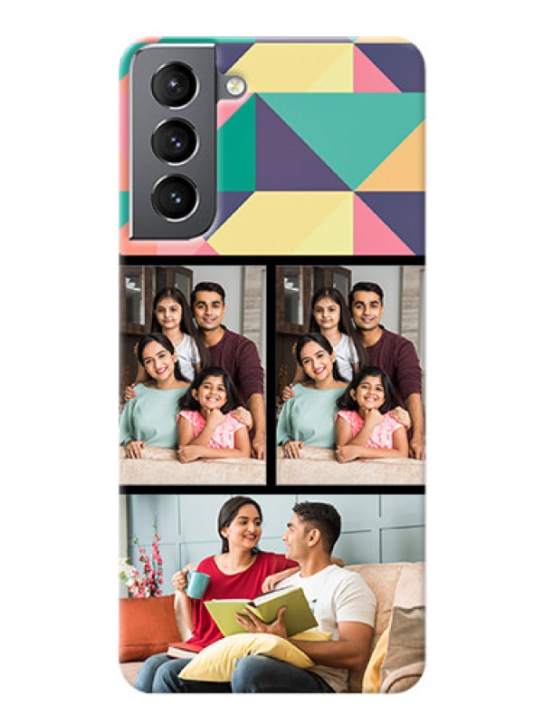 Custom Galaxy S21 personalised phone covers: Bulk Pic Upload Design