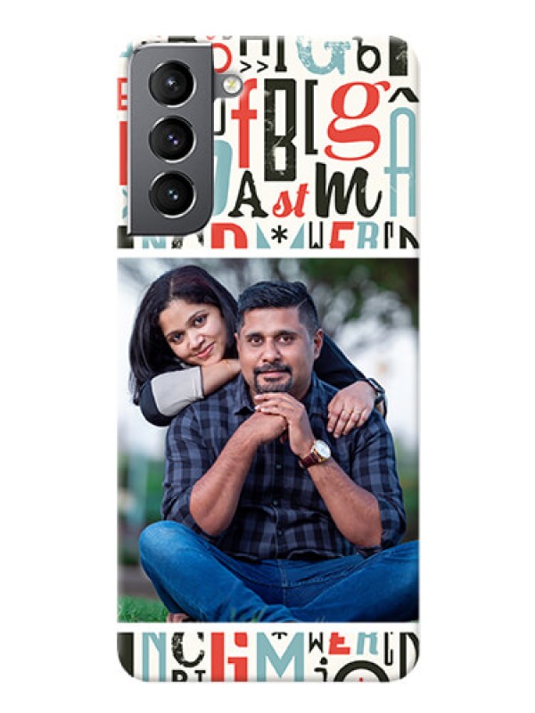 Custom Galaxy S21 custom mobile phone covers: Alphabet Design