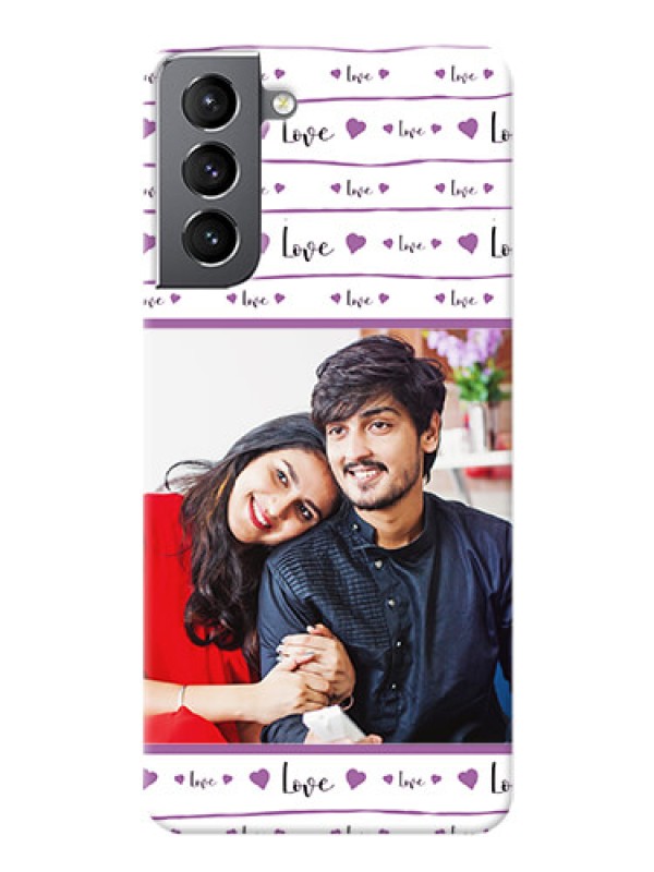 Custom Galaxy S21 Mobile Back Covers: Couples Heart Design