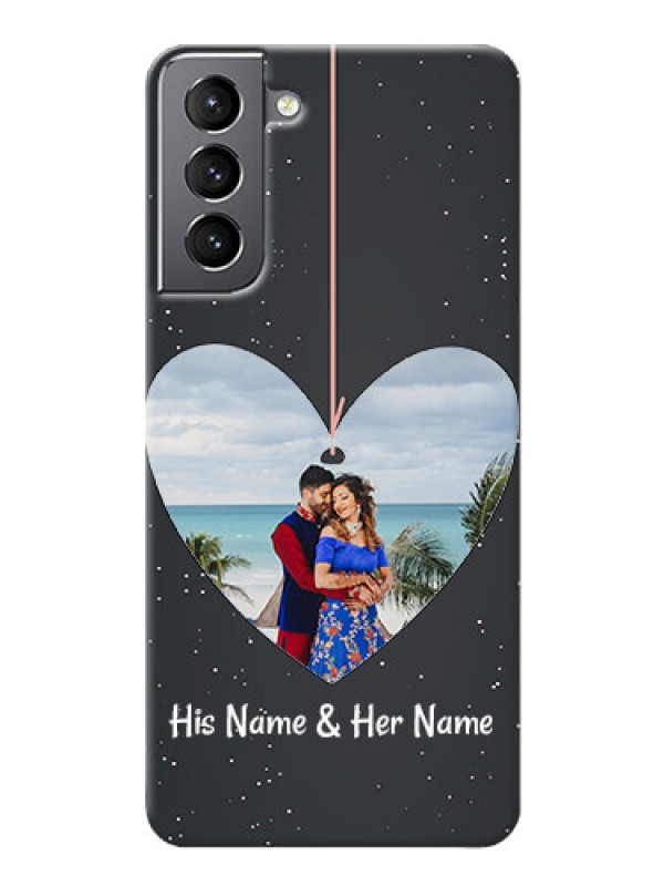 Custom Galaxy S21 custom phone cases: Hanging Heart Design