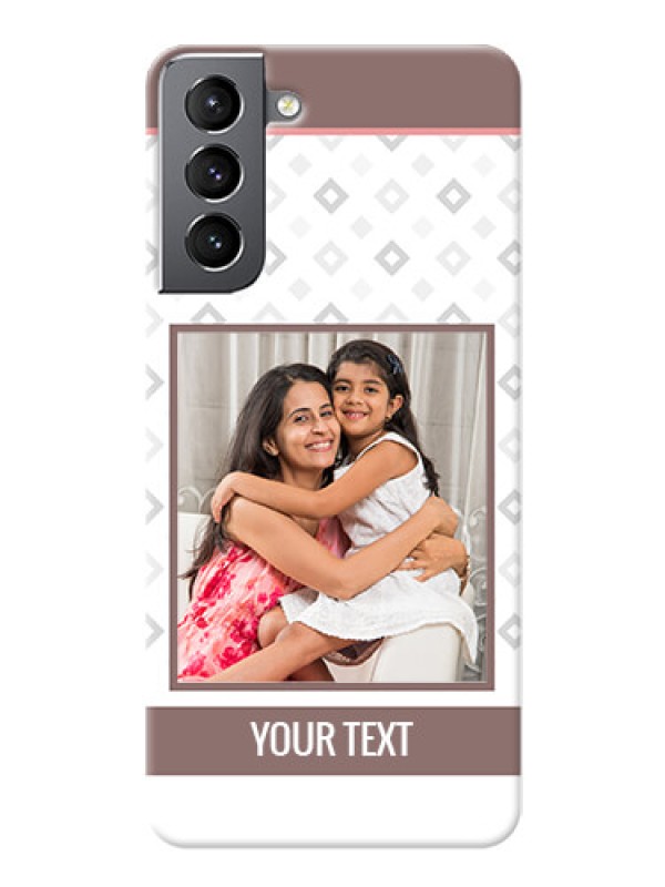 Custom Galaxy S21 custom back covers: Simple Diamond Design