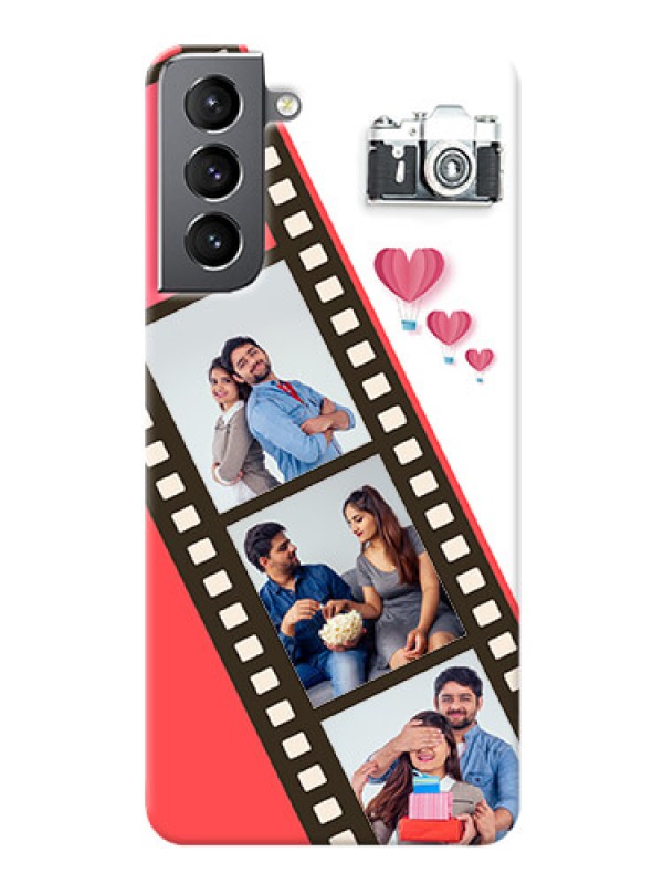 Custom Galaxy S21 custom phone covers: 3 Image Holder with Film Reel