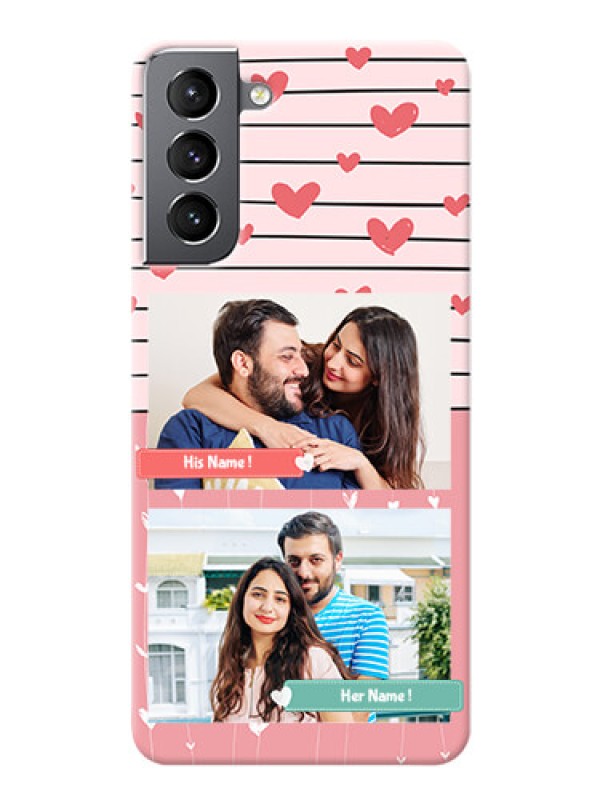 Custom Galaxy S21 custom mobile covers: Photo with Heart Design