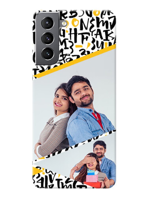Custom Galaxy S21 Phone Back Covers: Letters Pattern Design