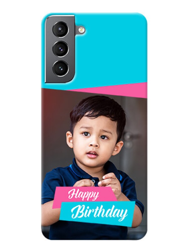 Custom Galaxy S21 Mobile Covers: Image Holder with 2 Color Design