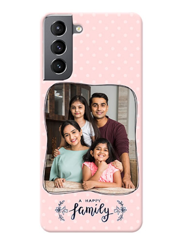 Custom Galaxy S21 Personalized Phone Cases: Family with Dots Design