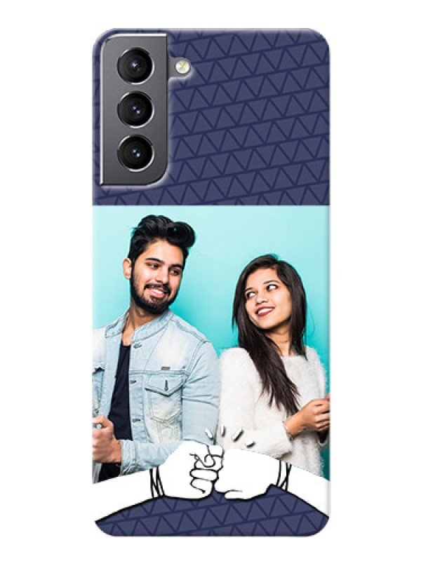 Custom Galaxy S21 Mobile Covers Online with Best Friends Design  