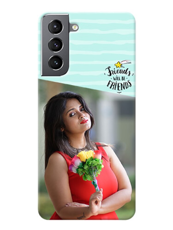 Custom Galaxy S21 Mobile Back Covers: Friends Picture Icon Design