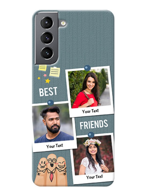Custom Galaxy S21 Mobile Cases: Sticky Frames and Friendship Design