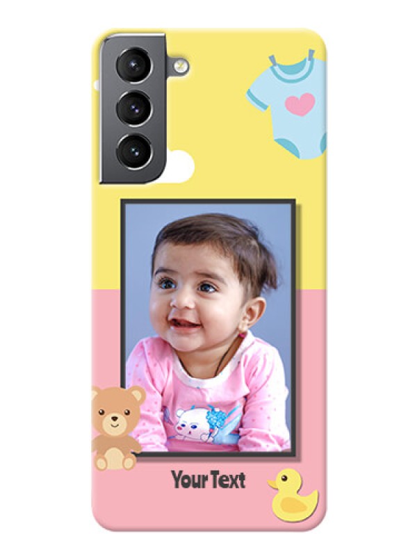 Custom Galaxy S21 Back Covers: Kids 2 Color Design