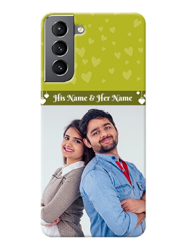 Custom Galaxy S21 custom mobile covers: You & Me Heart Design