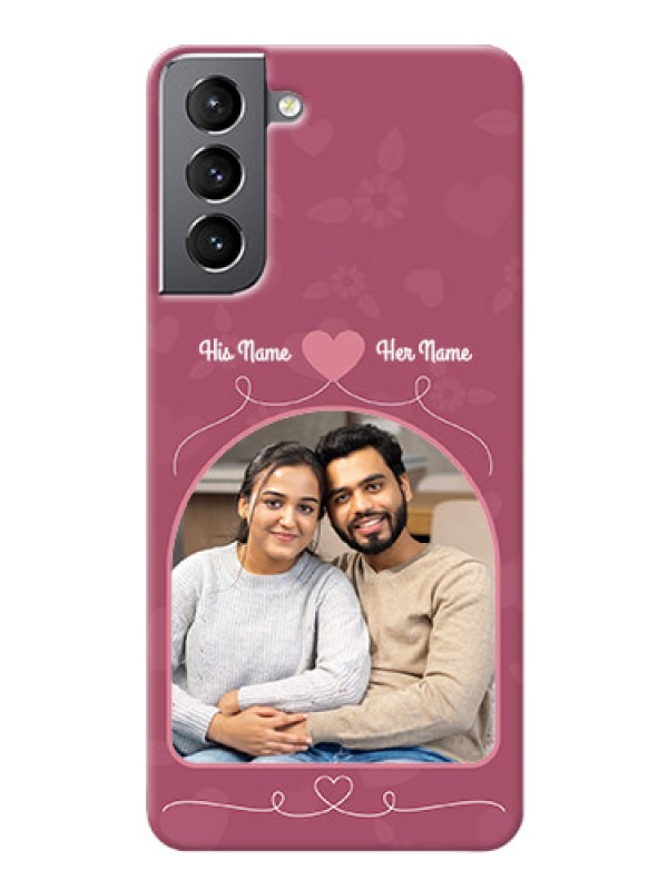 Custom Galaxy S21 mobile phone covers: Love Floral Design