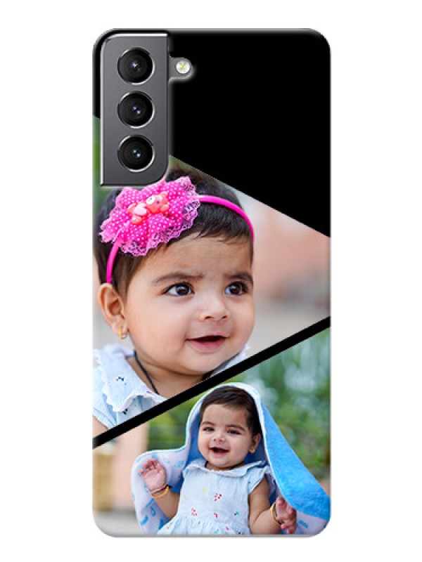 Custom Galaxy S21 mobile back covers online: Semi Cut Design