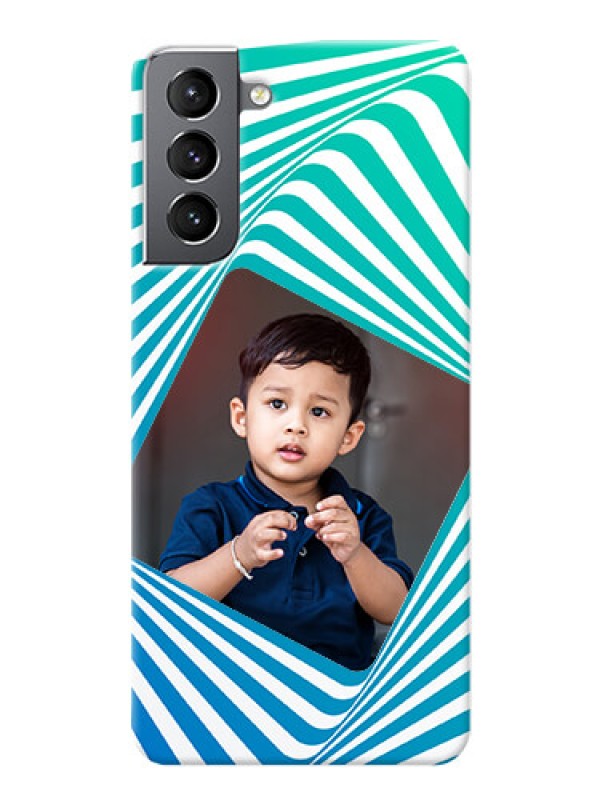 Custom Galaxy S21 Personalised Mobile Covers: Abstract Spiral Design