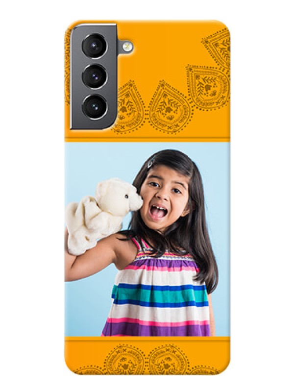 Custom Galaxy S21 custom mobile back covers: Photo Wedding Design 