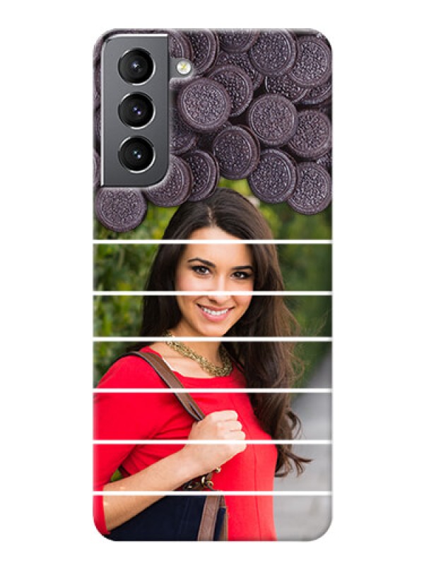 Custom Galaxy S21 Custom Mobile Covers with Oreo Biscuit Design