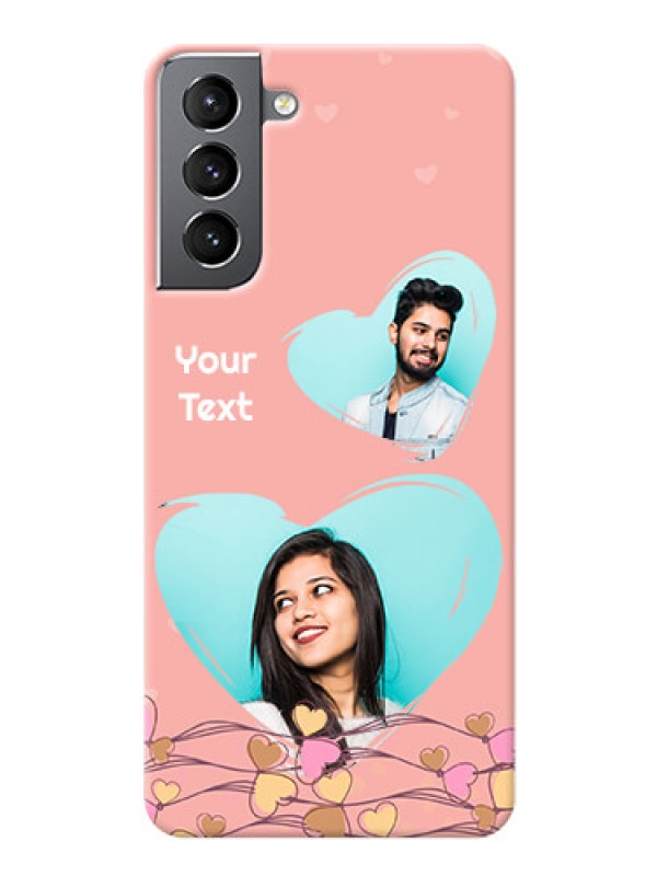 Custom Galaxy S21 customized phone cases: Love Doodle Design