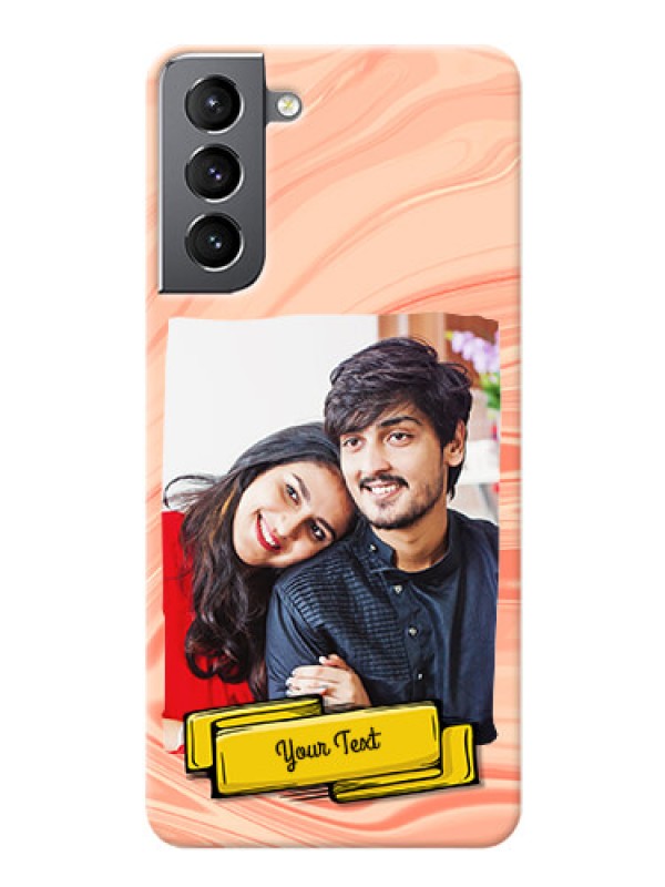 Custom Galaxy S21 Customized Phone Cases: Marble Texture Design