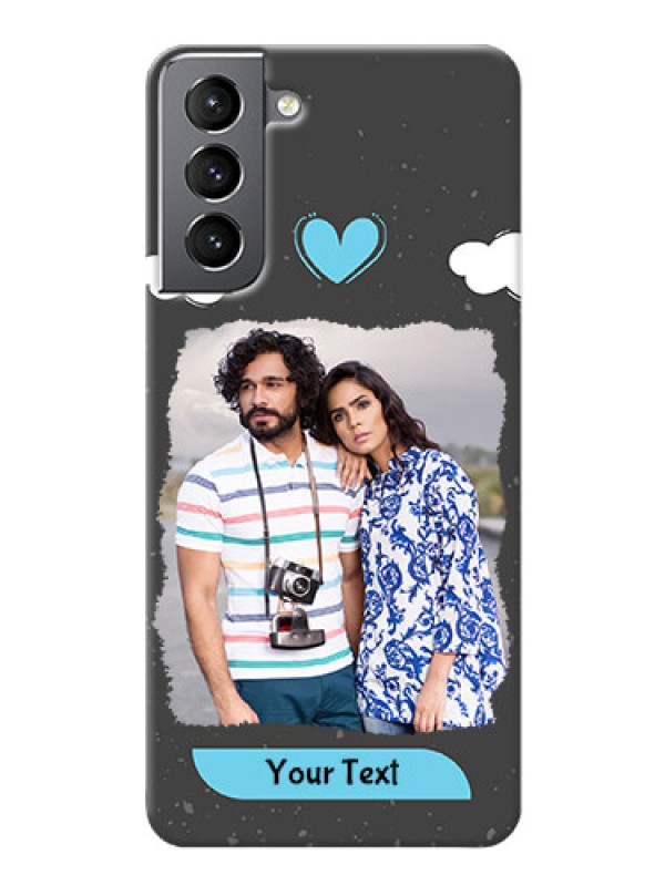 Custom Galaxy S21 Mobile Back Covers: splashes with love doodles Design