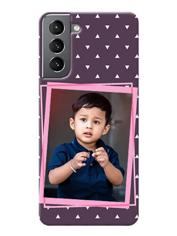 Custom Galaxy S21 Phone Cases: Triangle Pattern Dotted Design