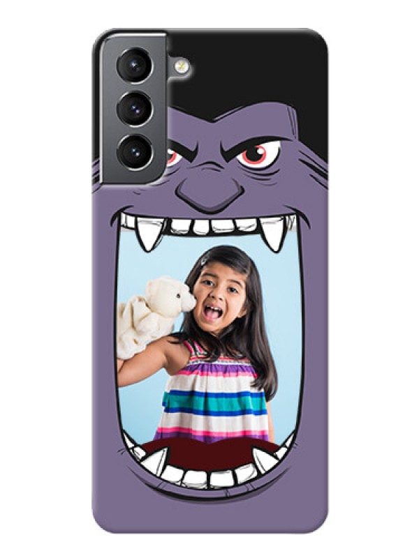 Custom Galaxy S21 Personalised Phone Covers: Angry Monster Design