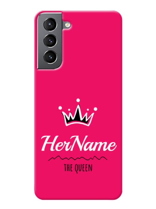 Custom Galaxy S21 Queen Phone Case with Name