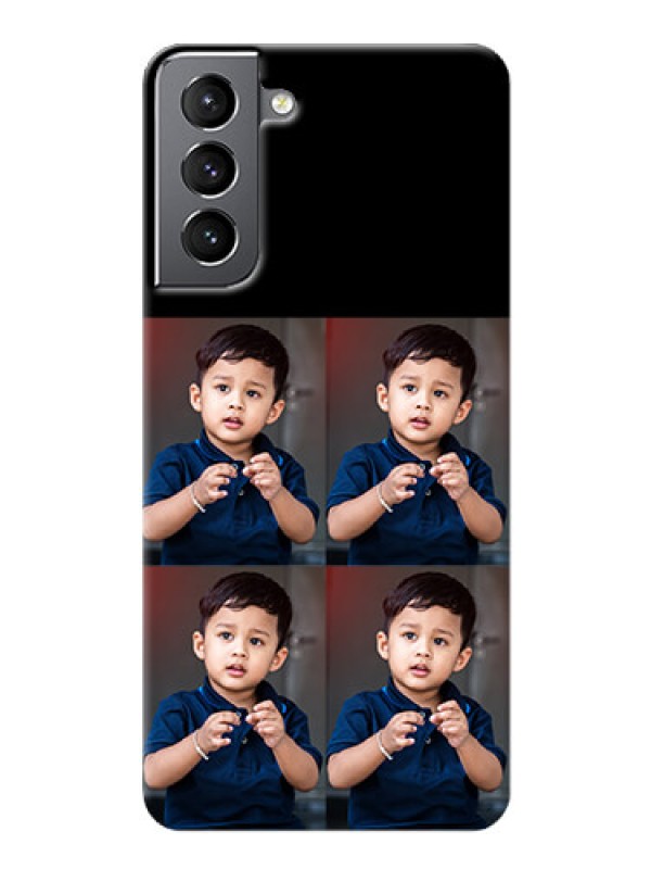 Custom Galaxy S21 4 Image Holder on Mobile Cover