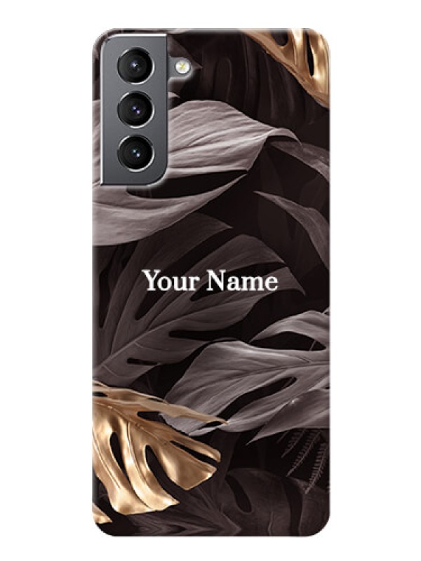 Custom Galaxy S21 Mobile Back Covers: Wild Leaves digital paint Design