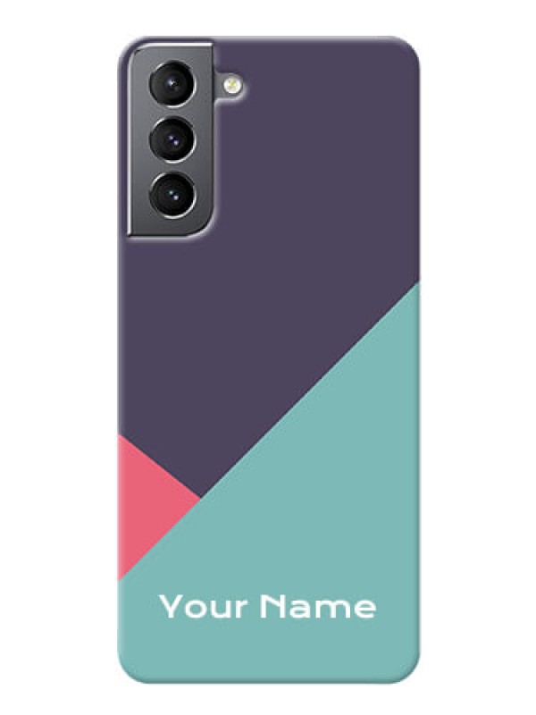 Custom Galaxy S21 Custom Phone Cases: Tri  Color abstract Design