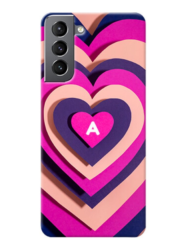 Custom Galaxy S21 Custom Mobile Case with Cute Heart Pattern Design