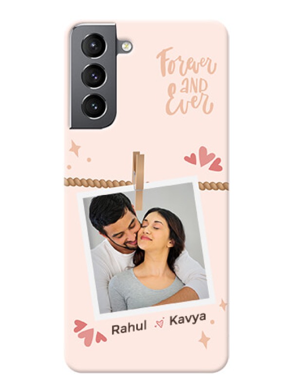 Custom Galaxy S21 Phone Back Covers: Forever and ever love Design