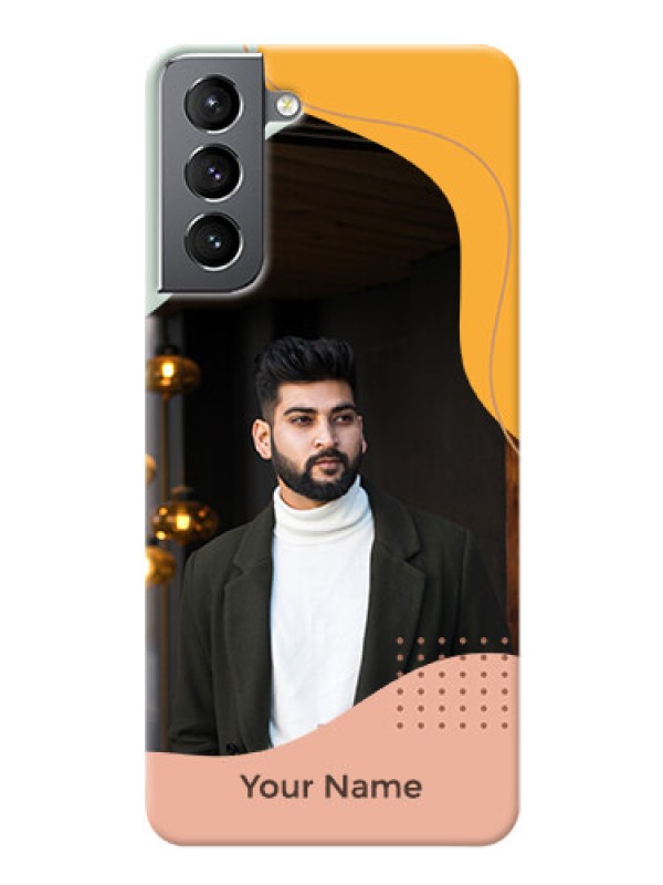 Custom Galaxy S21 Custom Phone Cases: Tri-coloured overlay design