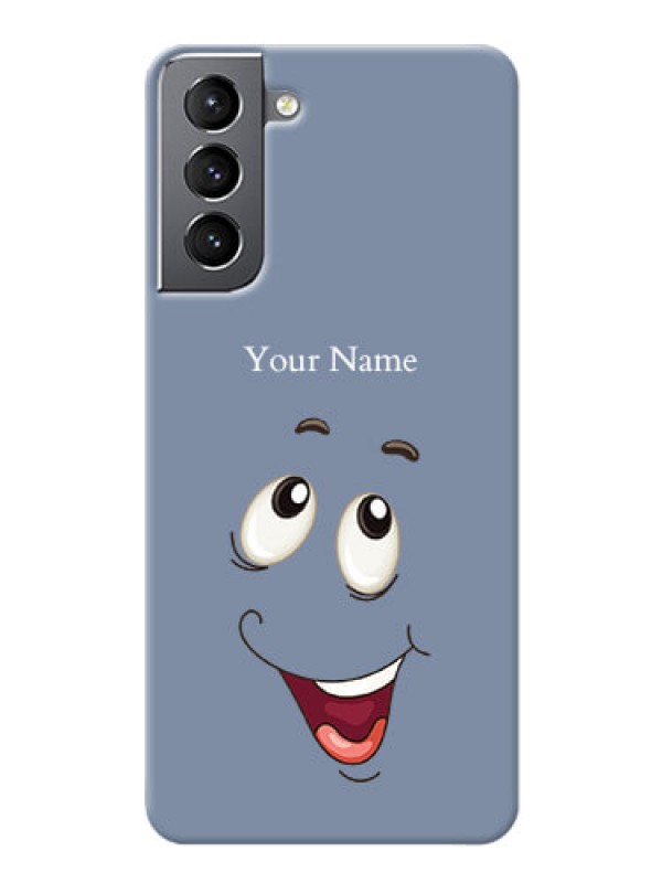 Custom Galaxy S21 Phone Back Covers: Laughing Cartoon Face Design