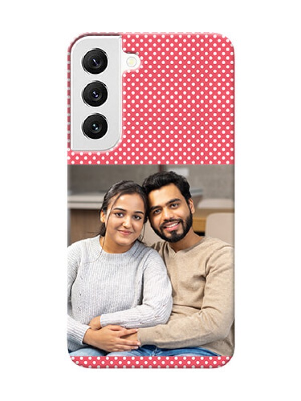 Custom Galaxy S22 5G Custom Mobile Case with White Dotted Design
