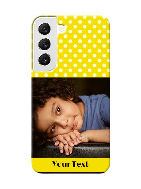Custom Galaxy S22 5G Custom Mobile Covers: Bright Yellow Case Design
