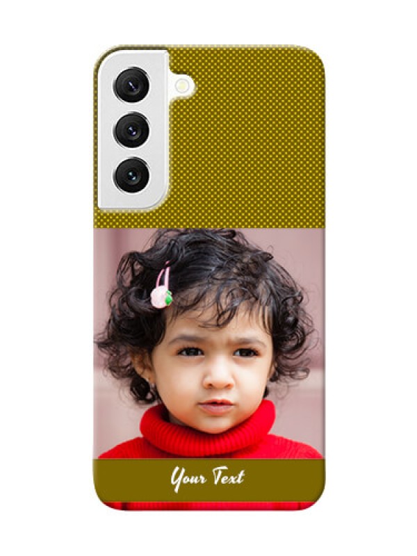 Custom Galaxy S22 5G custom mobile back covers: Simple Green Color Design