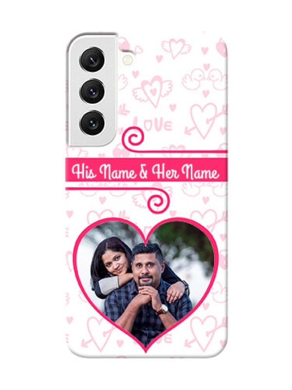 Custom Galaxy S22 5G Personalized Phone Cases: Heart Shape Love Design